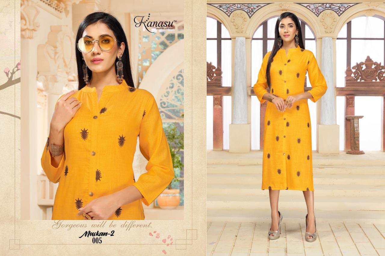 Kanasu Muskan 2 lATEST Fancy Designer Casual Wear Long Kurti Collection